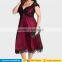 2017 Sleeveless deep v neck sexy fat plus size party cocktail dress fat women lace dresses patterns pictures