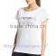 Custom logo promotional 100% cotton printing white women ladies t shirt