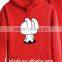 Boys member cute cartoon images printed korean style lovers fleece hoodies black white red hoodie plus size