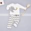 S32704W New Children Clothes Sets Baby Girls Sleepwear Long Sleeve Leisure Wear Kids Pajamas