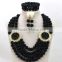 Double Flower Nigerian Wedding Coral Beads Necklace African Bracelet Earrings Jewelry Sets
