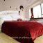  supplier 100% polyester solid color soft Raschel double ply blanket