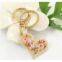 Bags Hangings Heart Multicolour Beads Rhinestone Gift Car Keychain Chain