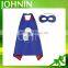 Advertising cheap costume soft party custom superhero cape with mask