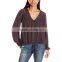 Professional customized bottom price fashion peasant blouse