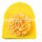 2017 new fashion Baby chrysanthemum baby knitting hat warm ear baby cap
