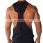 gym clothing contrast pocket tank top with hood
