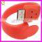 Promotion Gift Silicon Snap Band Wristband Pen drive Usb Flash Drive with Custom Logo