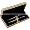 Metal Golden Twin Pens Including Roller And Ballpoint Ball Pen With Gift Box RB17104