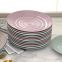 Ceramics Dinner Plate Embossed Thread Glaze Ceramic Plate Restaurant