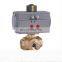 180 degree turn Pneumatic piston 3-way ball valve
