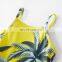 Summer Parent-Kids Swimwear Family Coconut palm print Hawaii beach Swimsuit Unisex