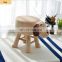 Large size reinforcement wooden animal stool kids animal stool ottoman Children's toy footstool