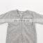 Long Sleeve Two Way Zipper Knitted Heather Gray Footie Organic Cotton Baby Boys' Rompers