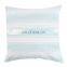 Decor White and Green Striped Poly Chenille Cushion Cover