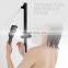 75cm Wall Mounted Cool Matte Black Square Slide Bar With Adjustable Shower Holder Contemporary for Hotel Apartment