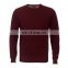 Mens 100% cashmere crew neck pullover sweater with elbow patches
