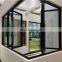 High quality aluminum glass windows folding window frosted glass