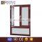 ROGENILAN 70# Hinged Aluminium Alloy French Teak Wood Wooden Window Design With Mesh Security