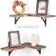 Living Room Rustic Corner Floating Shelves Set of 2 Corner Wall Shelf Wood Rustic Decor Corner Shelves for Wall