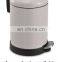 Hot selling round stainless steel trash can with soft closing 5L powder coating trash bin Large Comfortable pedal dustbin