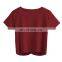 Cheap Price Customized Logo Printing Plain Crop top shirts for Women