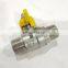 2022 High Quality Custom Butterfly Handle Male Thread Brass Gas Valve For Water