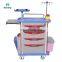 Factory Price Mobile Medical Hospital Furniture Multi-Funcation Medicine Trolley Medication Carts With 5 Drawers