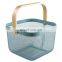 New Manufacture Hot Selling Popular Metal WireIron Big Size White Picnic Fruit Basket With Wood Handle Home Kitchen Storage