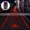 Bicycle Tail Light Beam Safety Warning Red Lamp  logo Projector Safety rear light