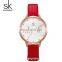 SHENGKE Cute Lady Watch Open And Close Eyes Lovely Dial Good Metal Accesory In Leather Band Japanese Quartz Movement K9011L