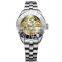 Original brand DKYT colouring stainless steel skeleton automatic women mechanical watch