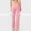 Fleece Wide Leg Baggy Wholesales Women Elastic Waist Casual Sweatpants With Pockets 65Cotton 35Nylon