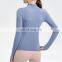 Ready To Ship Blank Custom Logo Women Sportswear Yoga Top Slim Fit Half Zipper Gym Fitness Wear T Shirt