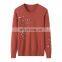 Women's 100% Cashmere Winter Pullover Old Age Custom Embroidered Floral Flowers O-Neck Casual Style Knit Sweater