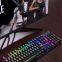 El teclado mecánico táctil de juego con cable FV - Q1S, el más vendido en 2023, es un teclado con retroiluminación y resistente al agua para tabletas