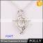 Custom fancy pure silver chain pendant necklace deisign