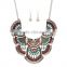 2016 Hot Sale Personality Silver Plated Geometric Pendant Multilayer Tassel Big Jewelry Set