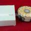beautifully decorated ceramic drink coasters set with a decorative metal holder