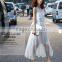 high quality solid color white chiffon maxi long dress summer