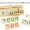 Large Wooden Number Cards With Box (1-9000) Montessori Material Handmade Educational Toys