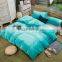 Solid color 3 pcs bedsheet flannel comforter cover and pillow case