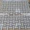 Basketwave Marble mosaic Tiles(Pure White+Timber Grey Marble)