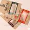 kraft packaging food grade paper bag with window