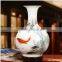 2016 Chinese famille rose excellent quality ceramic cream ceramic vase made in Jingdezhen