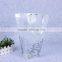 transparent foldable pp material plastic bag flower vase with ribbon