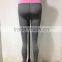 Santic wholesale gym wear sublimation print yoga pants contrast waistband leggings