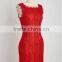 Eyelash Trim Sleeveless Mini Red Lace Dress Designs, Red Lace Dress