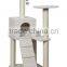Anji Kaifeng popular small Luxury wood and sisal Cat Tree ,cat Scratching Post KF8022