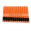 Bright Orange Fluorescent paint HB Plastic Pencil with Eraser Topper